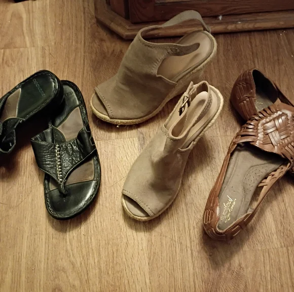 This Is Three Pairs Size 7 Women's Stylish Sandals - Picture 2 of 8